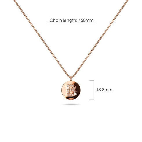 Solid 925 Sterling Silver Initial Alphabet Personalised Disc Necklace